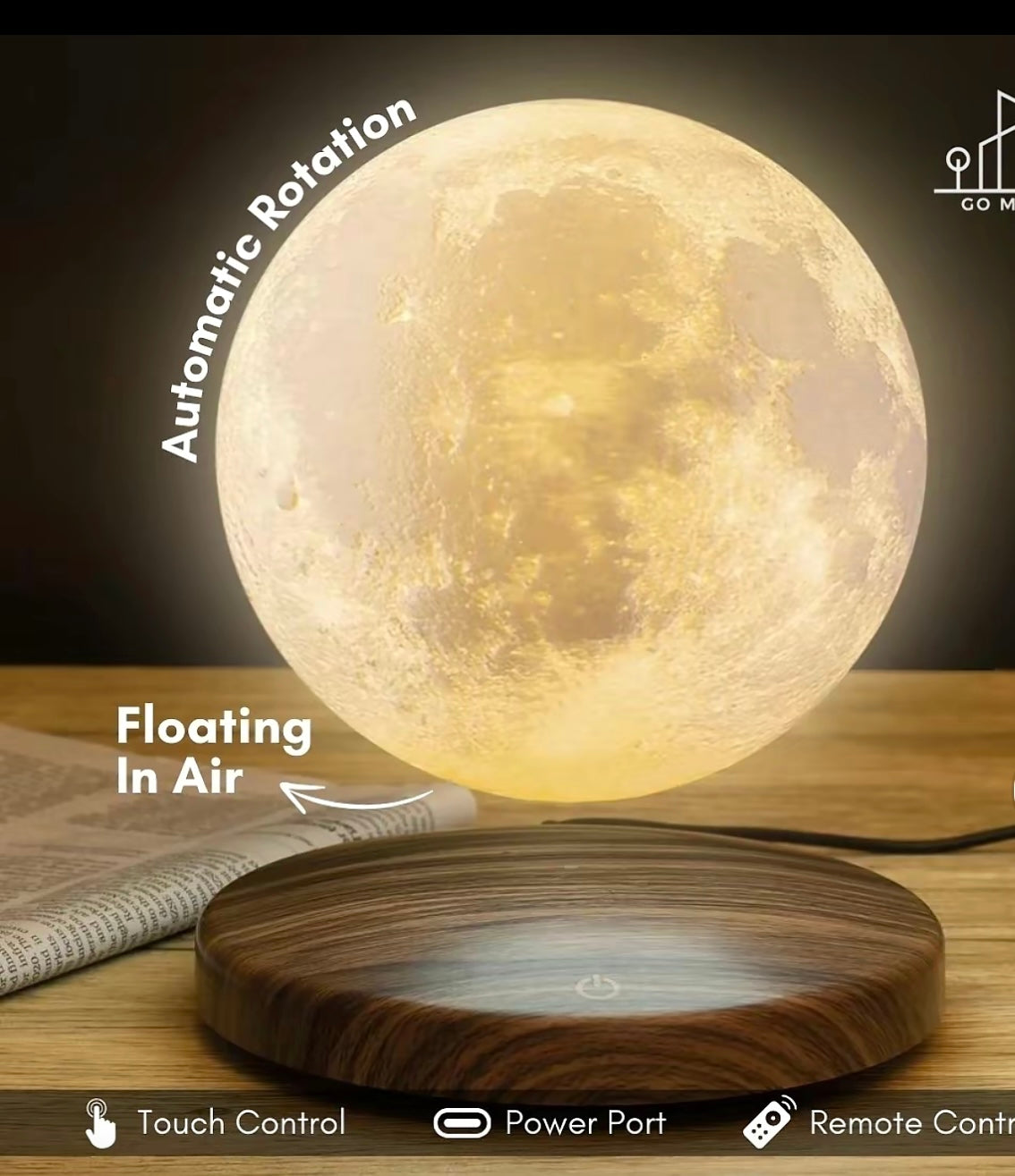 Floating moon lamp