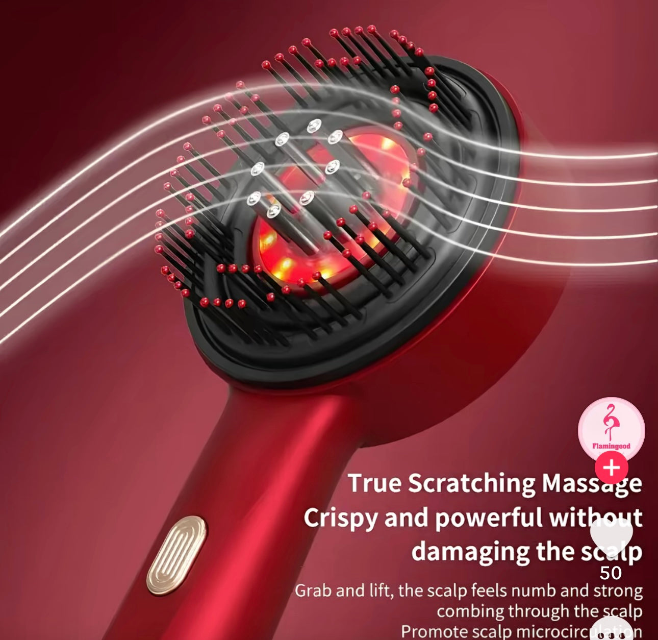 Red light head massager comb