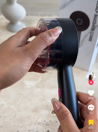 Red light head massager comb