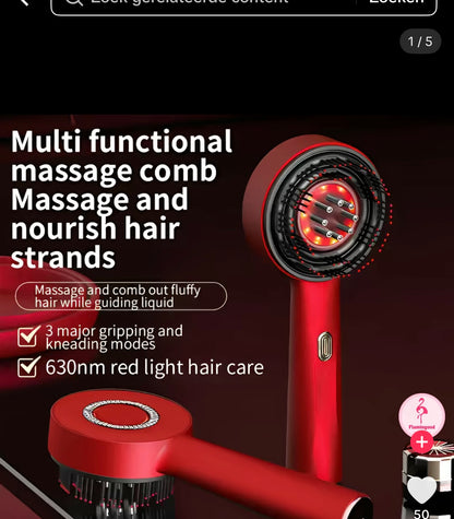 Red light head massager comb