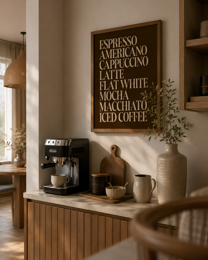 Coffee Menu No. 01