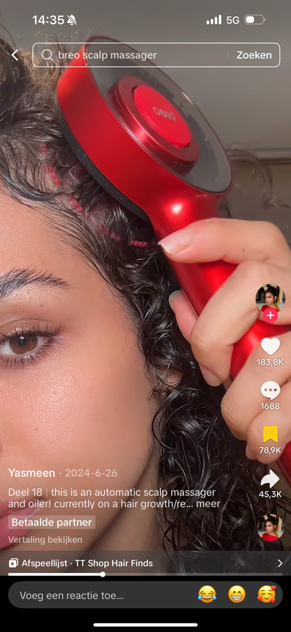 Red light head massager comb