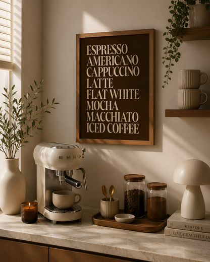 Coffee Menu No. 01