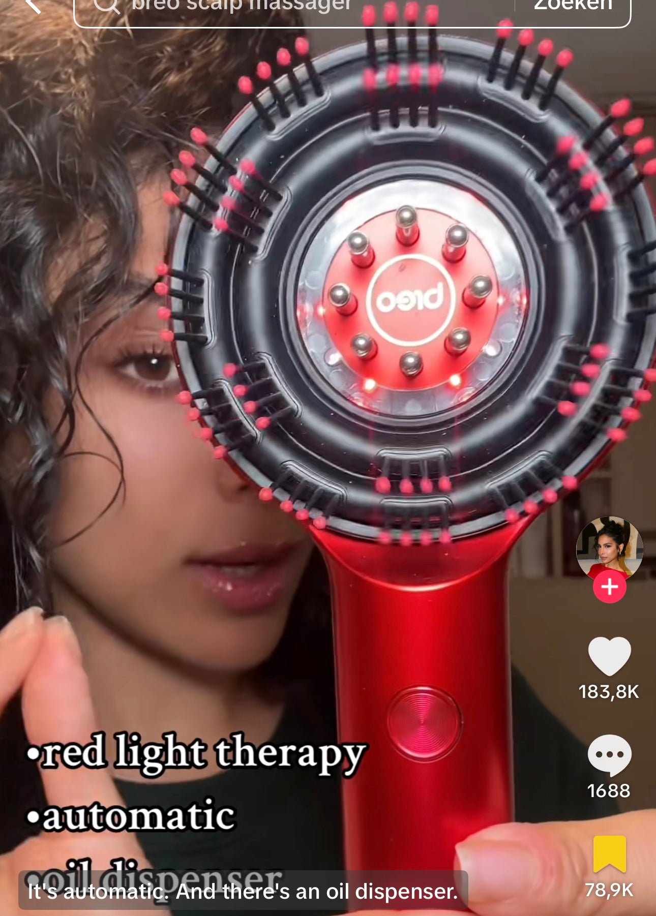 Red light head massager comb