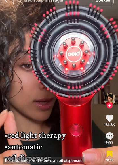 Red light head massager comb