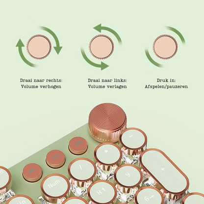 RoyalType Retro Mechanical Keyboard – Typ in Stijl, Straal in Kleur!