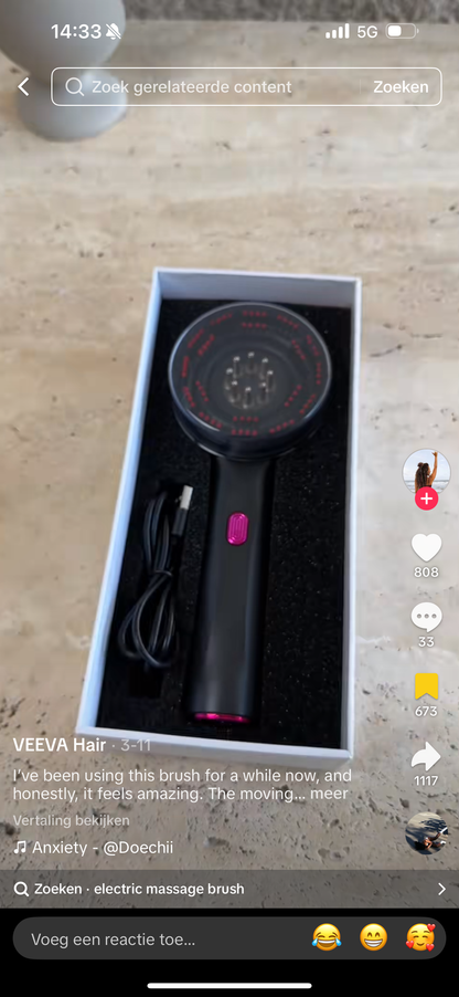 Red light head massager comb
