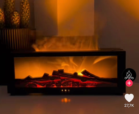 Mini fire pit with light