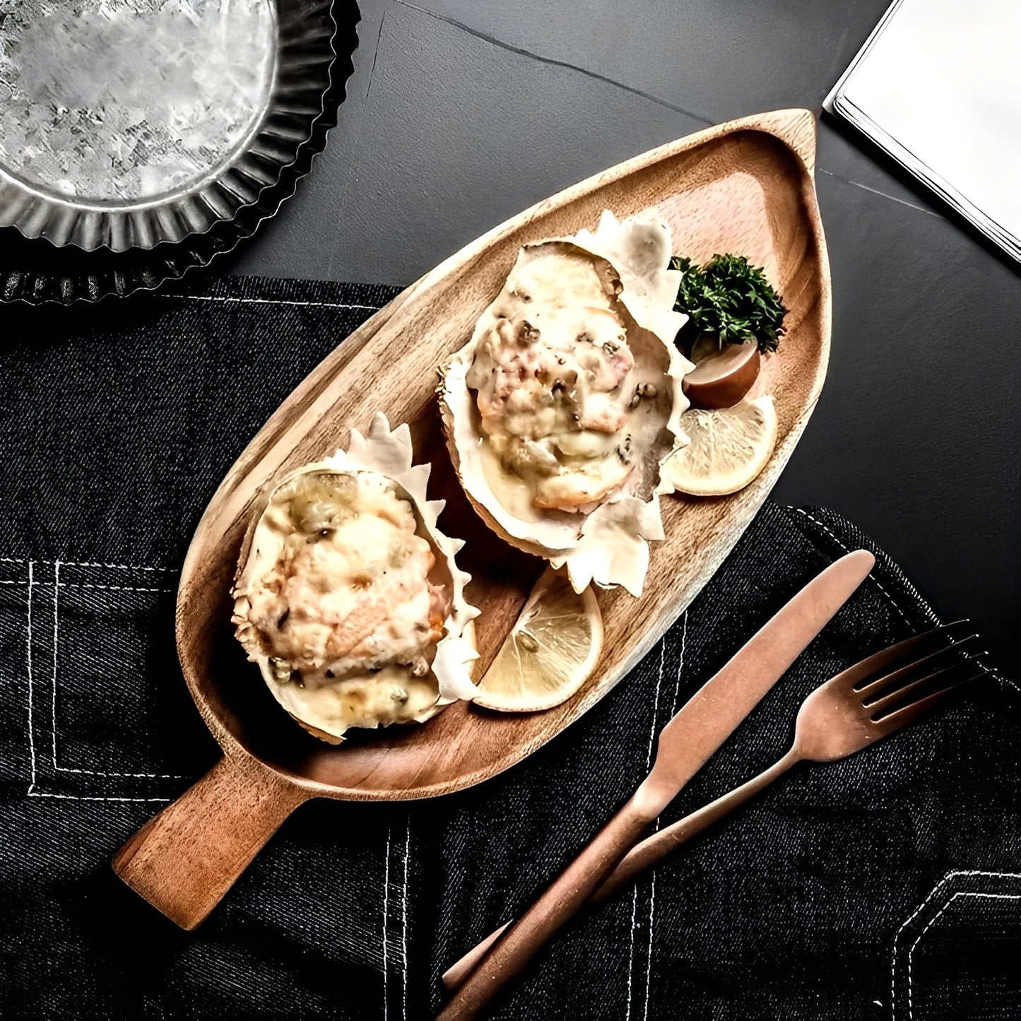 LeafServe– Stijlvolle Bladvormige Houten Dienbladen