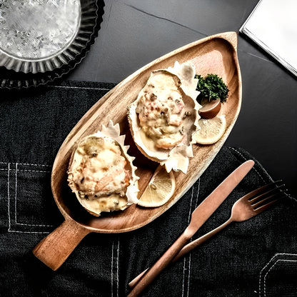 LeafServe– Stijlvolle Bladvormige Houten Dienbladen