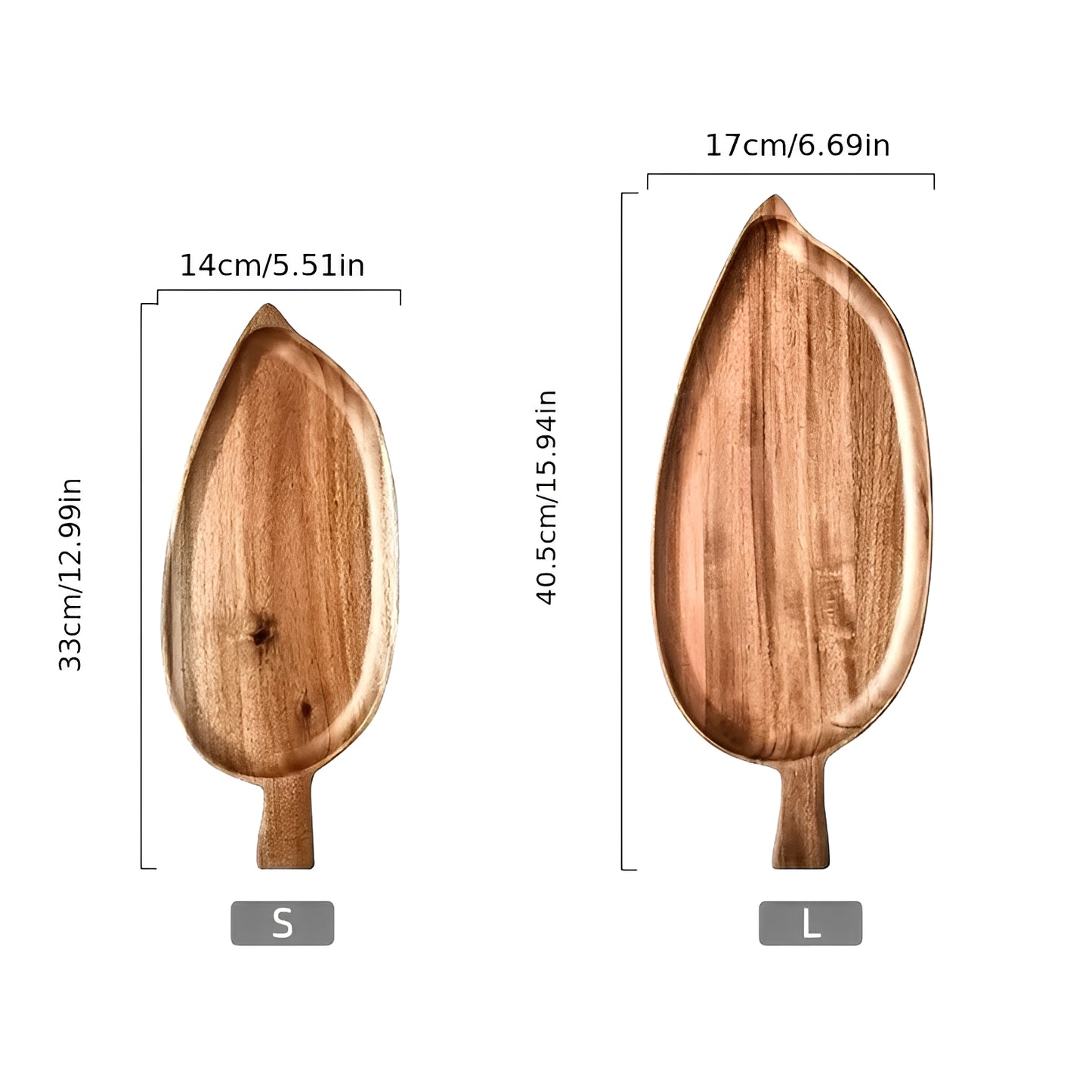 LeafServe– Stijlvolle Bladvormige Houten Dienbladen
